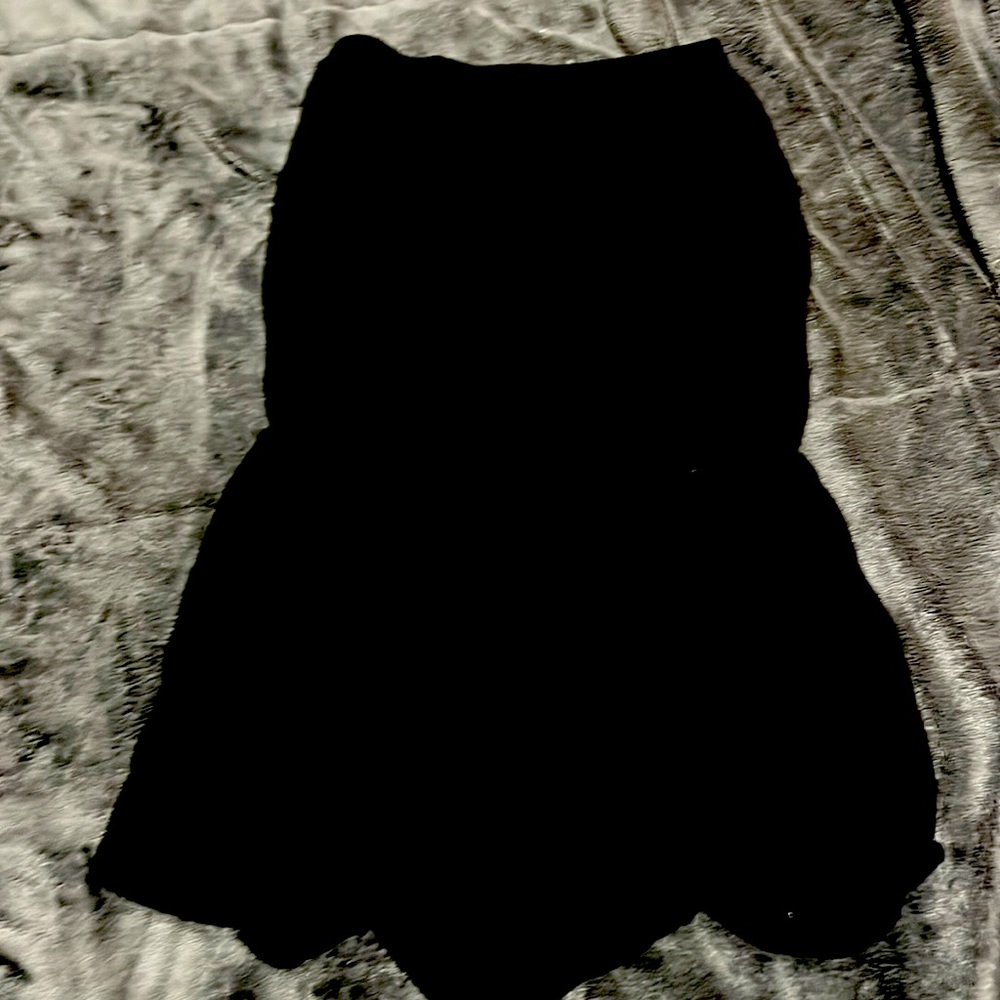 Black strapless romper